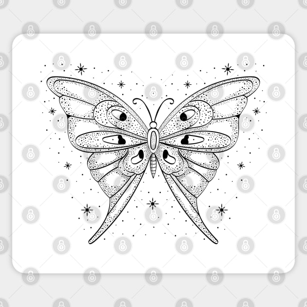 Starry Butterfly Sticker by CelestialStudio